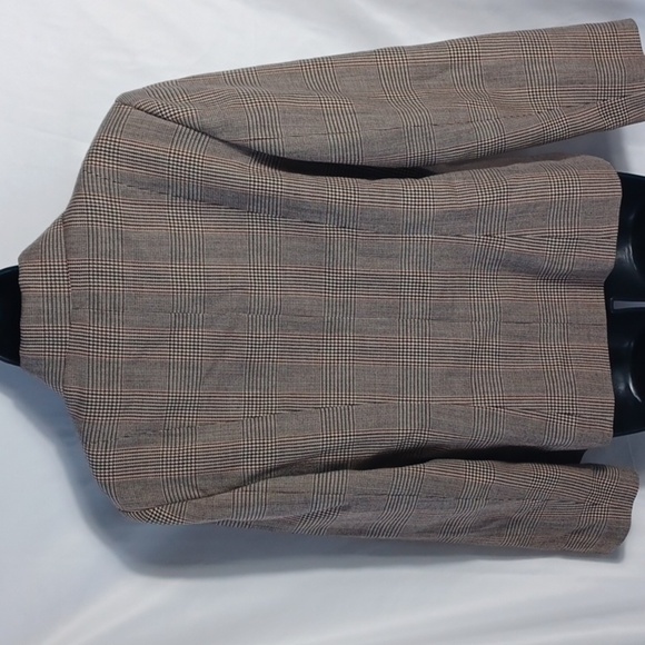 Alanni by Donny Brook Wool Blazer/Jacket, white/brown/black, sz 12, zip - Picture 4 of 9